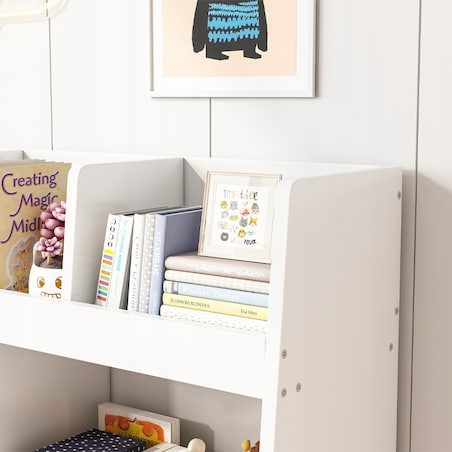 Regał Na Książki Gazety Dla Dzieci Szafka Zabawki Stojąca Biblioteczka 80cm