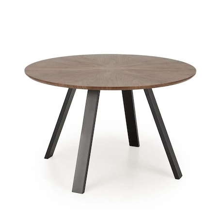 Stół okrągły DANILO 120x120 orzechowy/czarny