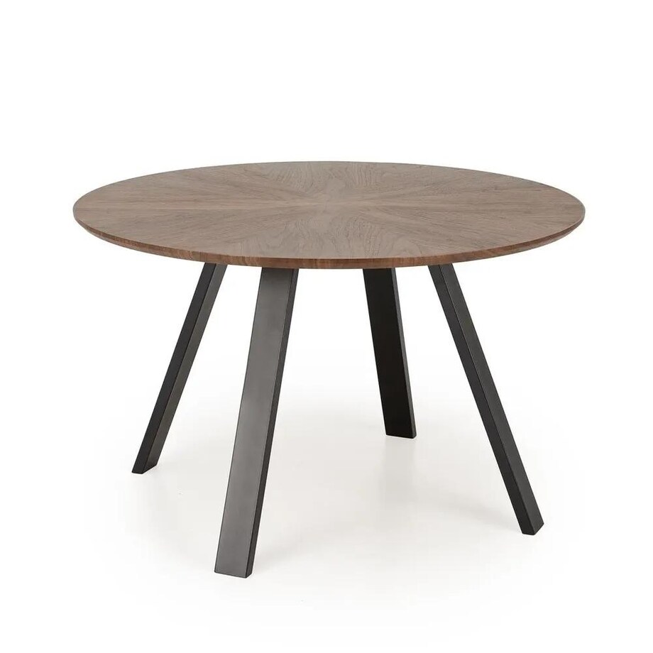 Stół okrągły DANILO 120x120 orzechowy/czarny