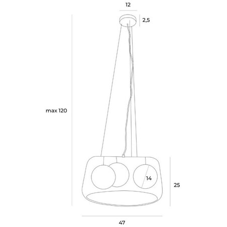 Wisząca lampa salonowa Koshi P0499 Maxlight ratan boho biały beżowy