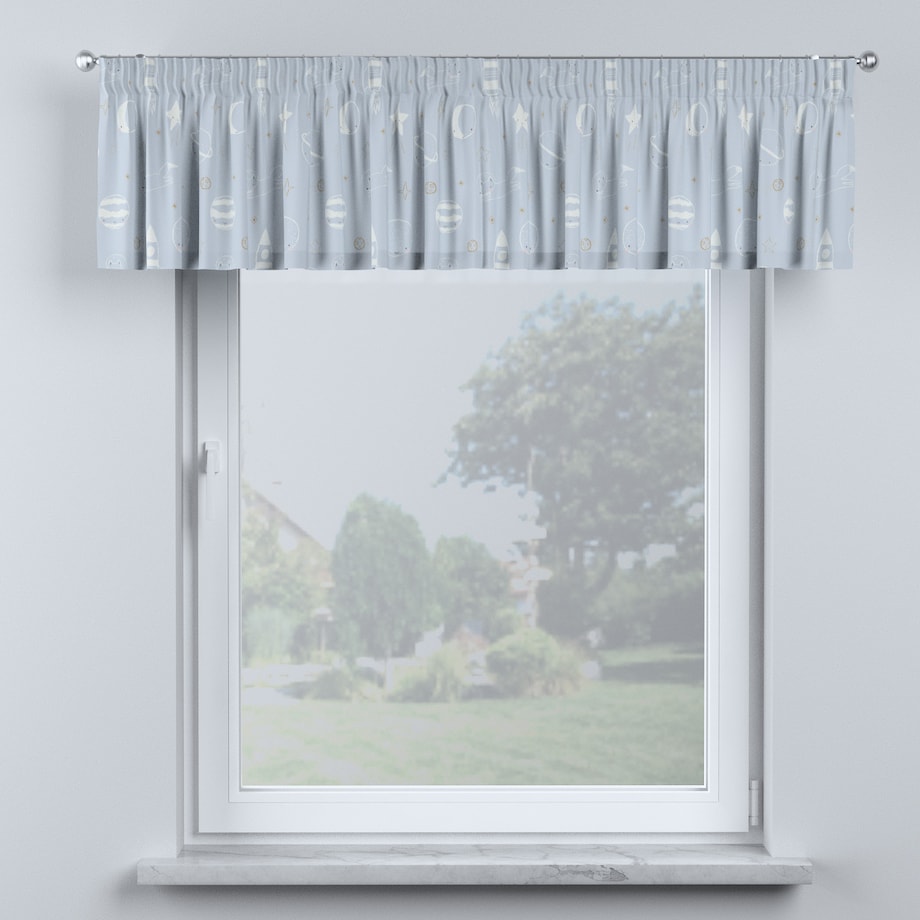 Lambrekin na taśmie marszczącej 390x40 szary