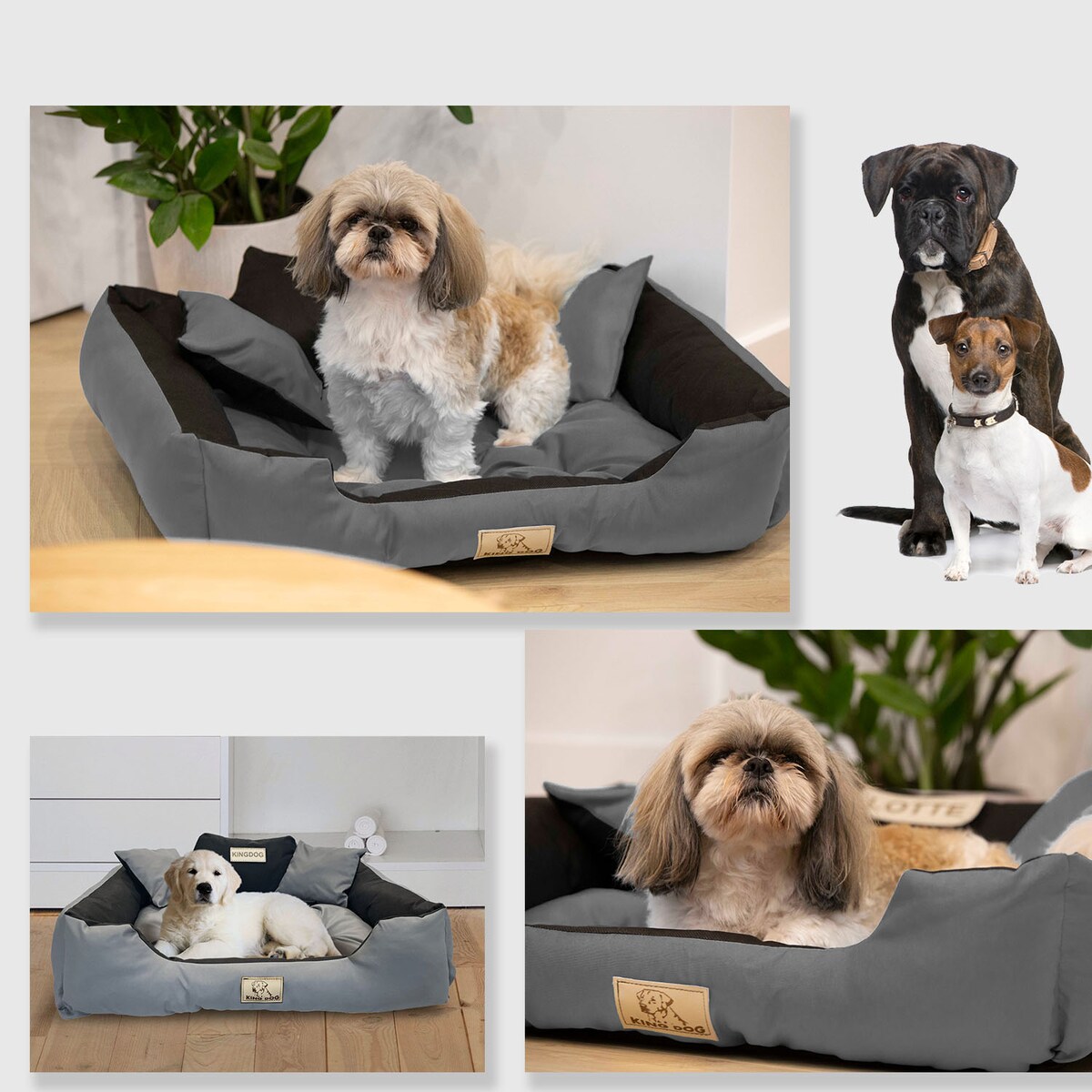 Legowisko Dla Dużego Psa 130X105 Cm Posłanie Kanapa Z Miejscem Na Imię Wodoodporne