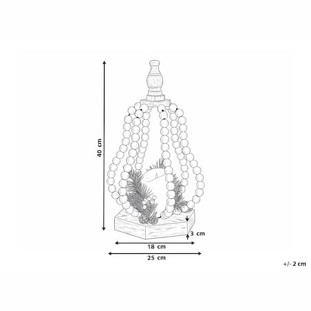 Dekoracja świąteczna LED PETRUMA 40 cm Jasnobrązowy