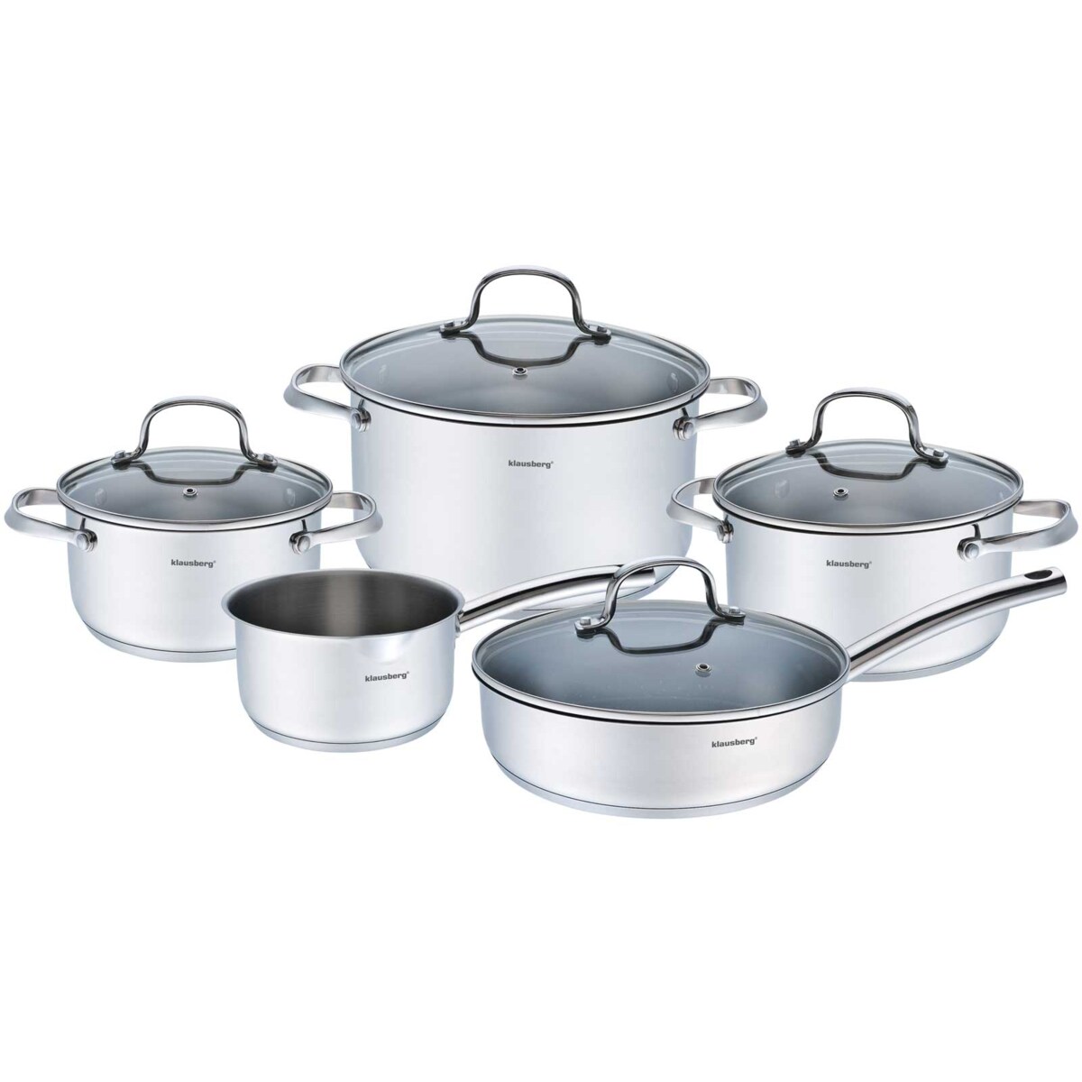 Zestaw garnków KLAUSBERG 9 ele Inox 18/10