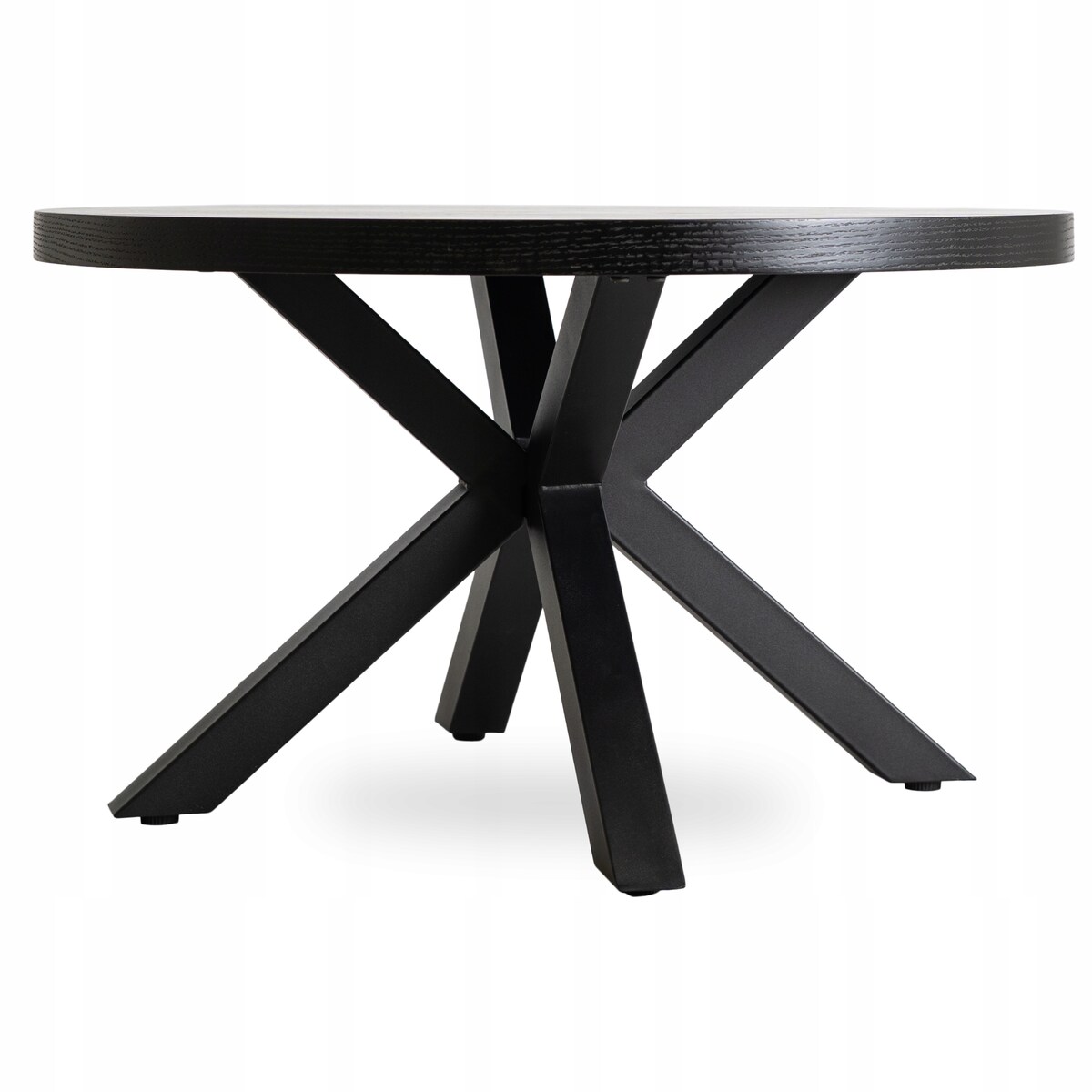 Stolik Kawowy Okrągły Mały Czarny Loft Nowoczesny Ława Czarna LINCOLN