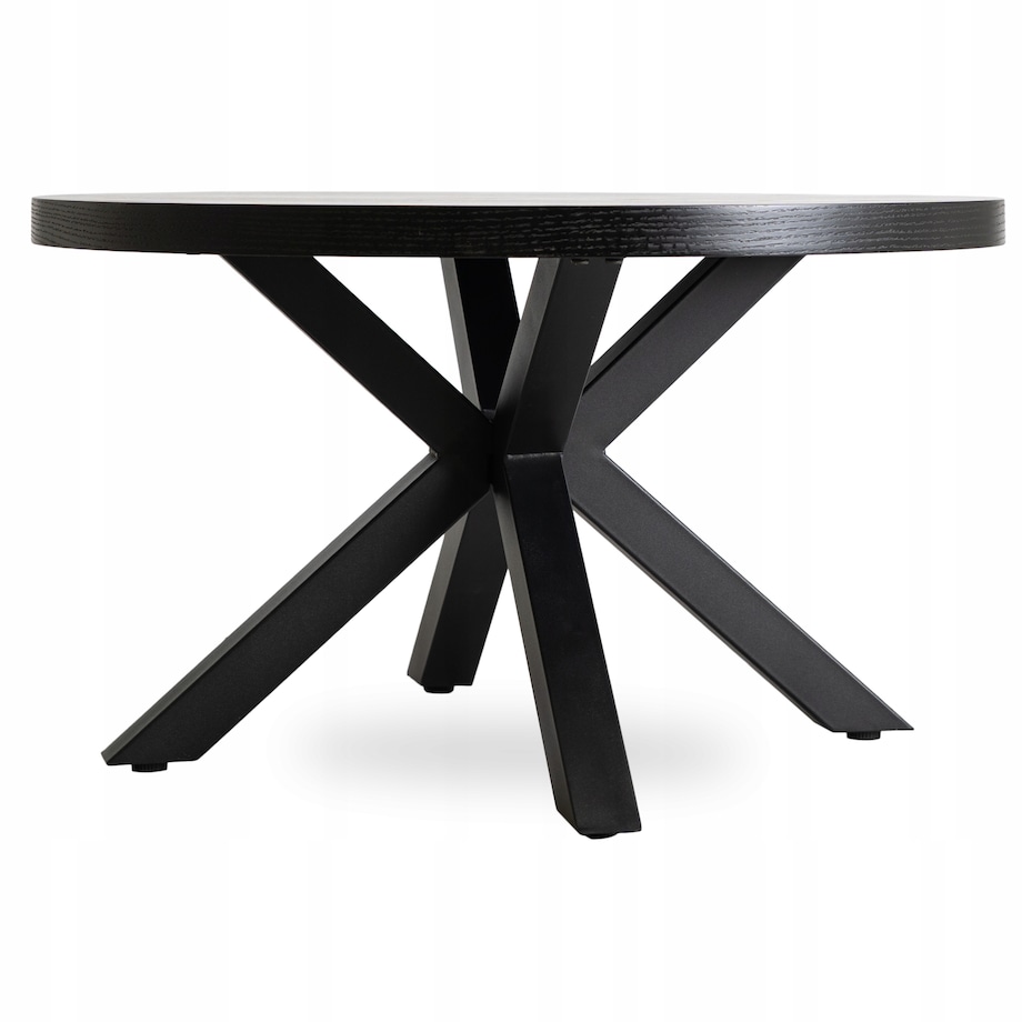 Stolik Kawowy Okrągły Mały Czarny Loft Nowoczesny Ława Czarna LINCOLN