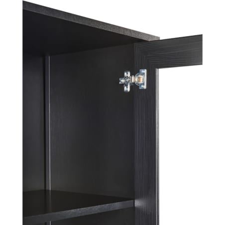 Witryna ze szklaną gablotą czarna NORNALUP