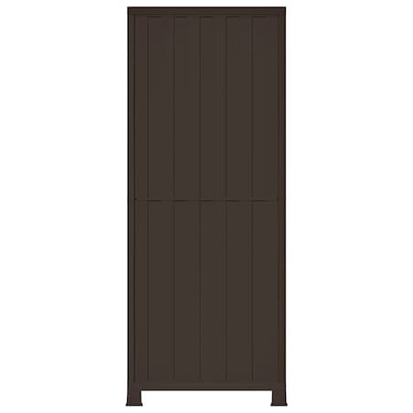 vidaXL Szafka plastikowa, 68x39x171,5 cm, motyw rattanu