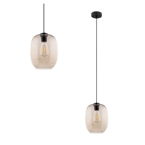 Lampa wisząca ELIO TOPAZ 4338 TK Lighting czarno-topazowa E27 regulowana nowoczesna do salonu i jadalni