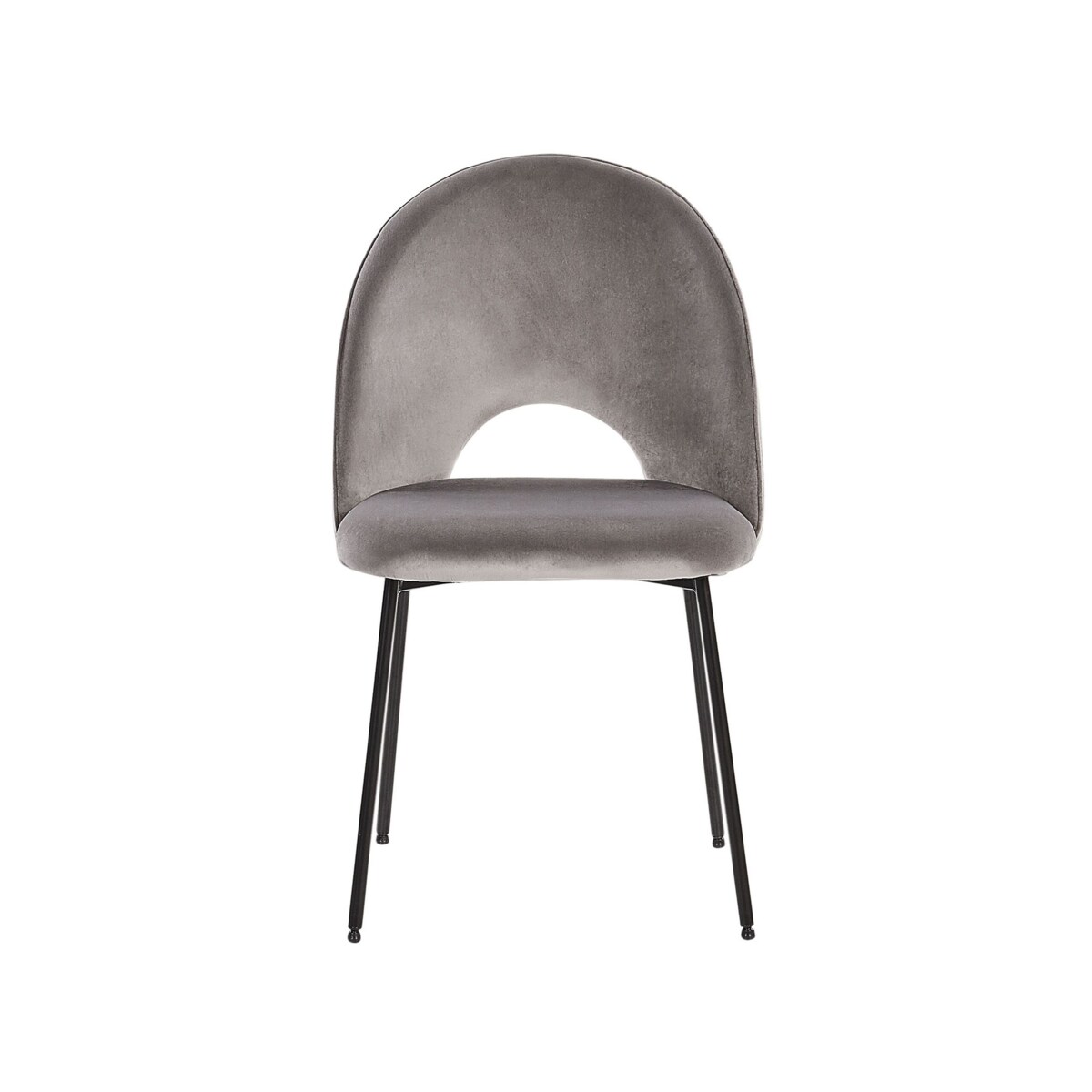 Zestaw 2 krzeseł do jadalni welurowy szary COVELO