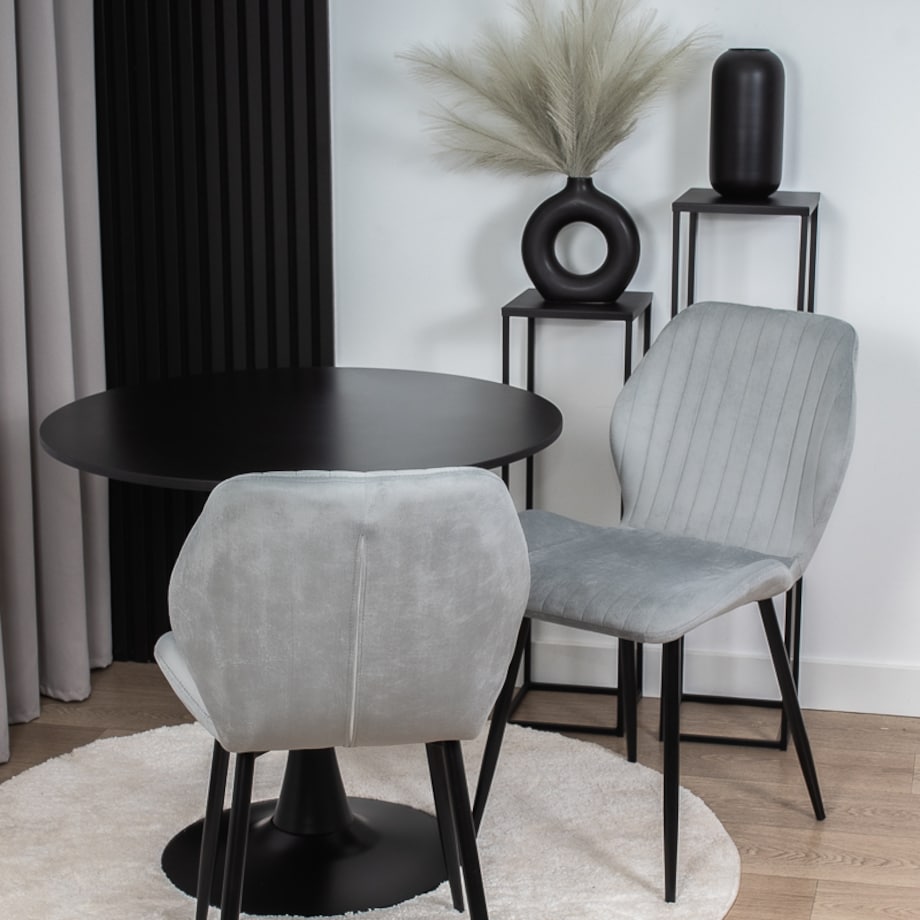 Krzesło tapicerowane welurowe pikowane do salonu jadalni velvet