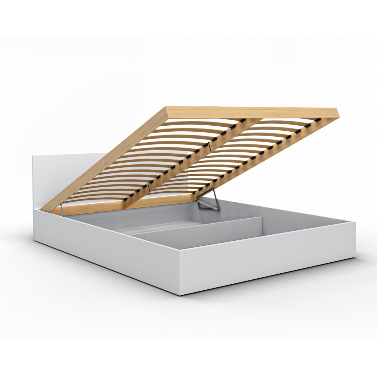 Łóżko ALDO 3 160x200 z potrójnymi panelami i pojemnikiem- szare