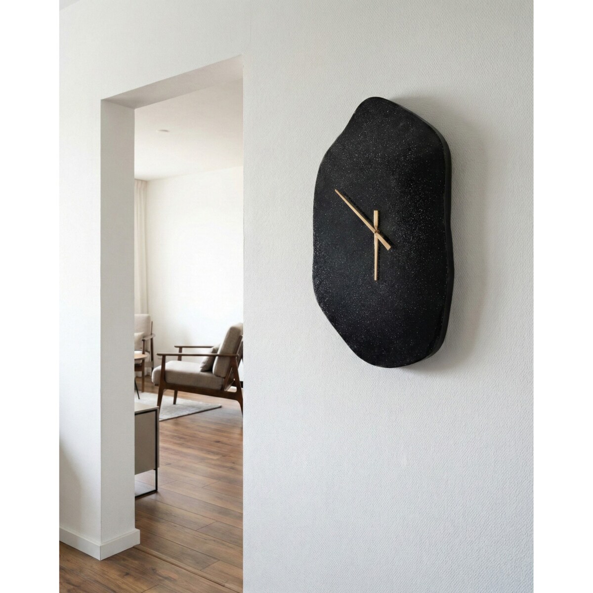 Zegar ścienny GANGES 50 cm Metal Czarny