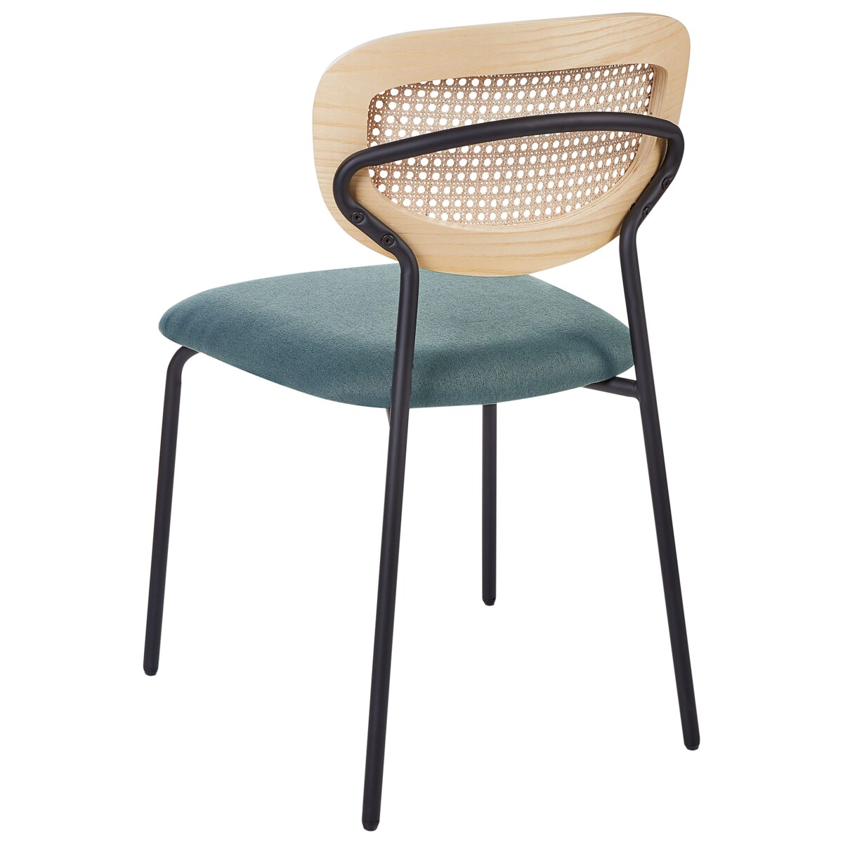 Krzesło do jadalni Zestaw 2 Tkanina Lazurowy MAYETTA