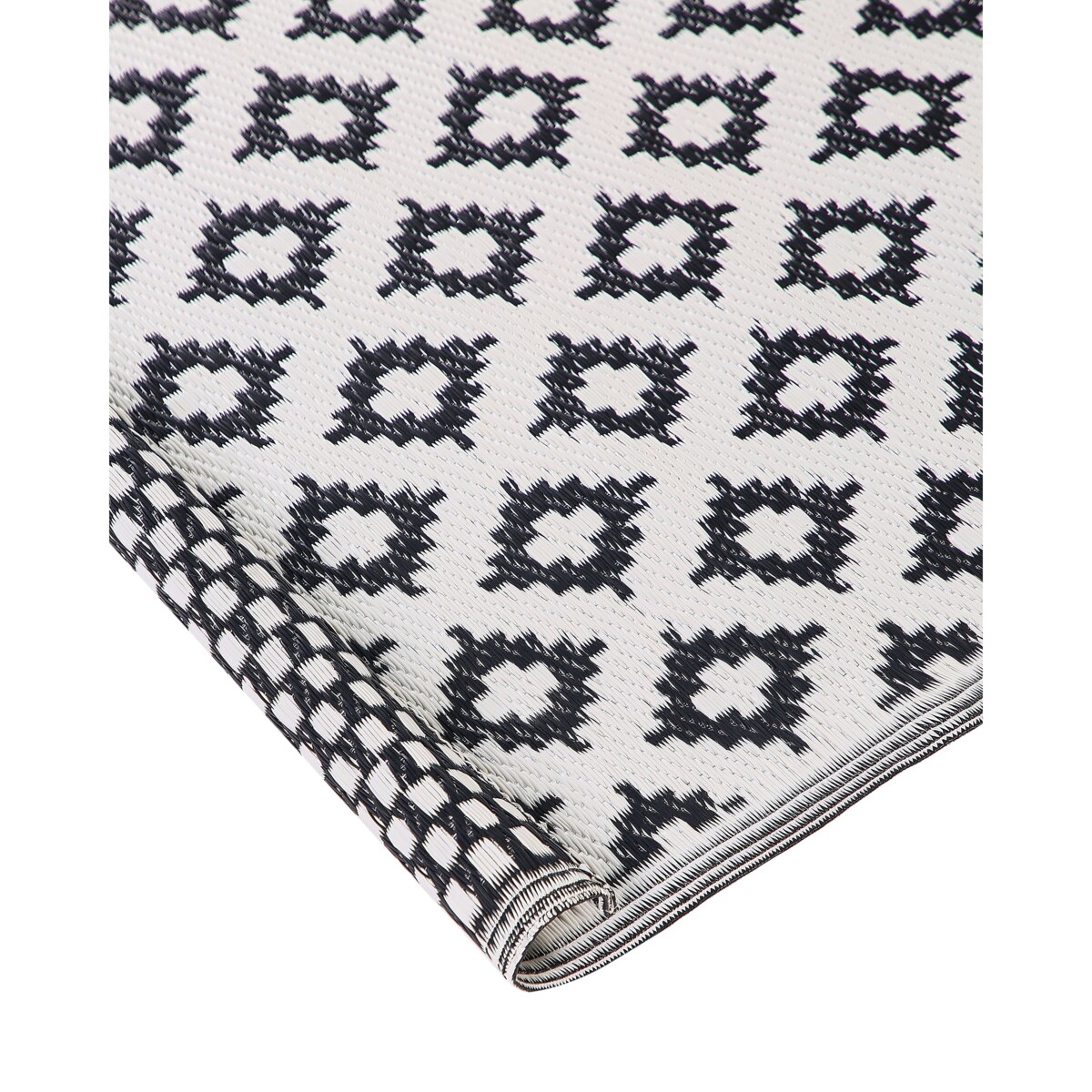 Dywan zewnętrzny 120 x 180 cm czarny THANE