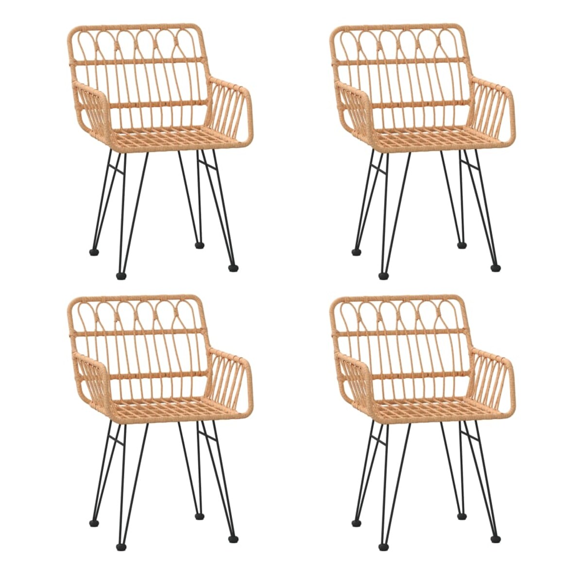 vidaXL 5-częściowy zestaw mebli ogrodowych, polirattan