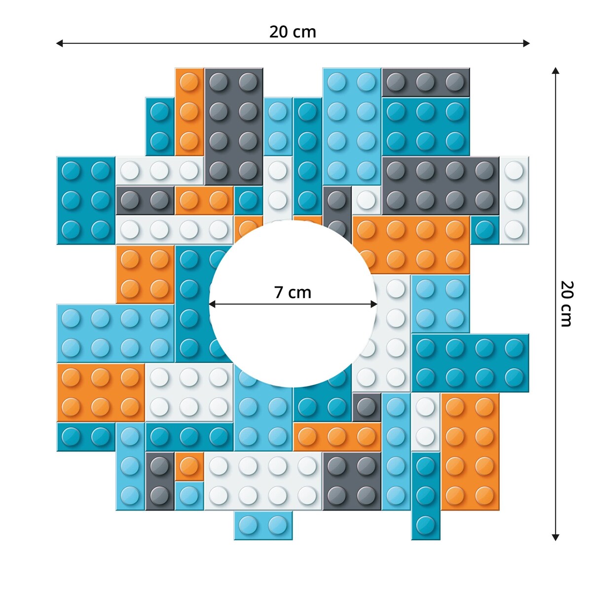 Naklejka Pod Włącznik Kontakt Kolorowe Klocki Lego Do Pokoju Chłopca 20x20cm