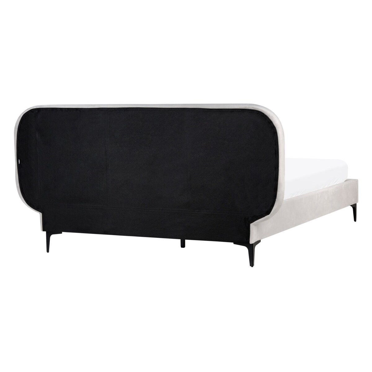 Łóżko Welur SUZETTE 140 x 200 cm Jasnoszary