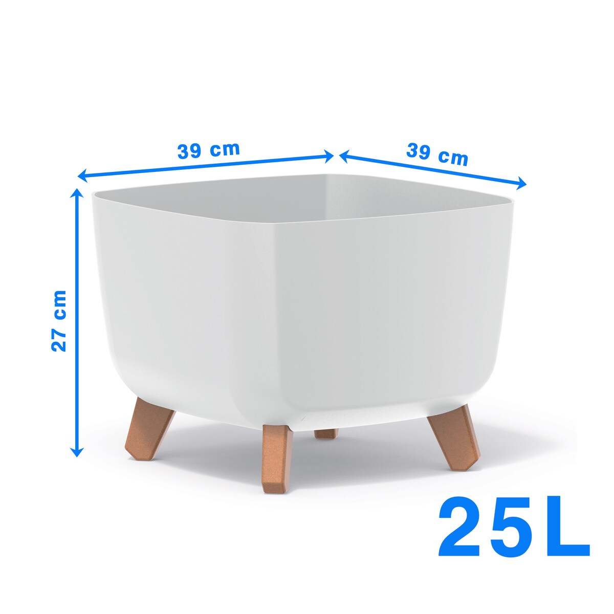 Doniczka Donica Ogrodowa 39 Cm Na Nóżkach Dekoracyjna Biała
