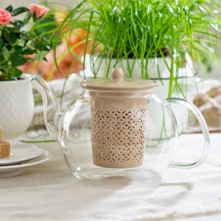 VILLA ITALIA Dzbanek z zaparzaczem szklany 850 ml CHIC