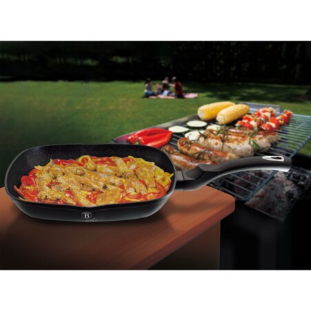 Patelnia grillowa z powłoką granitową BERLINGER HAUS Black Silver