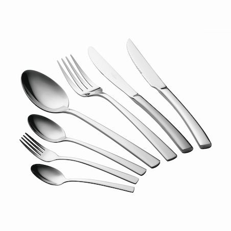 Komplet sztućców 42 elementy dla 6 osób błyszczące srebrne BERLINGER HAUS