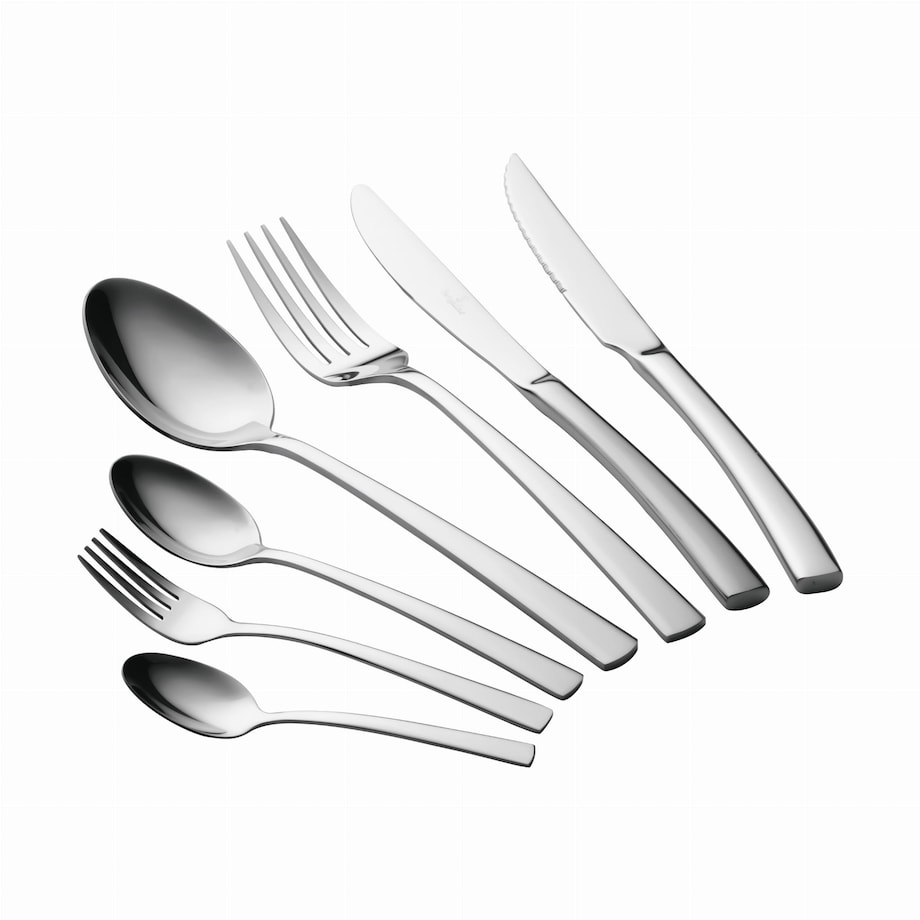 Komplet sztućców 42 elementy dla 6 osób błyszczące srebrne BERLINGER HAUS