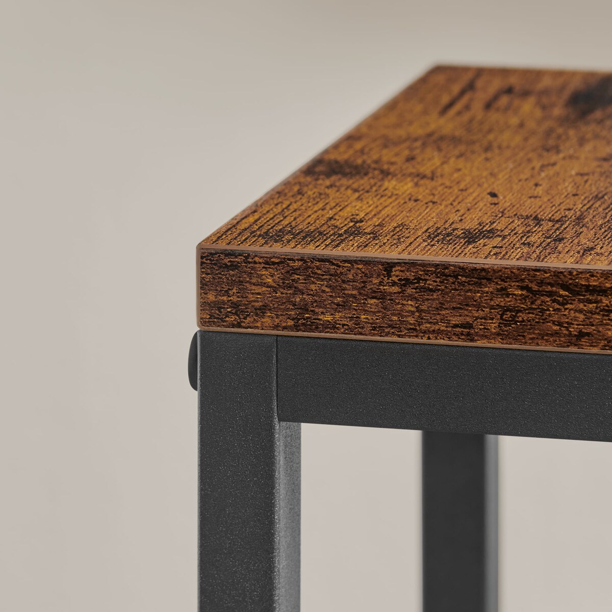 Regał Kwietnik 4 Półki 34X34X71 Cm Rustykalny Brąz, Czarny