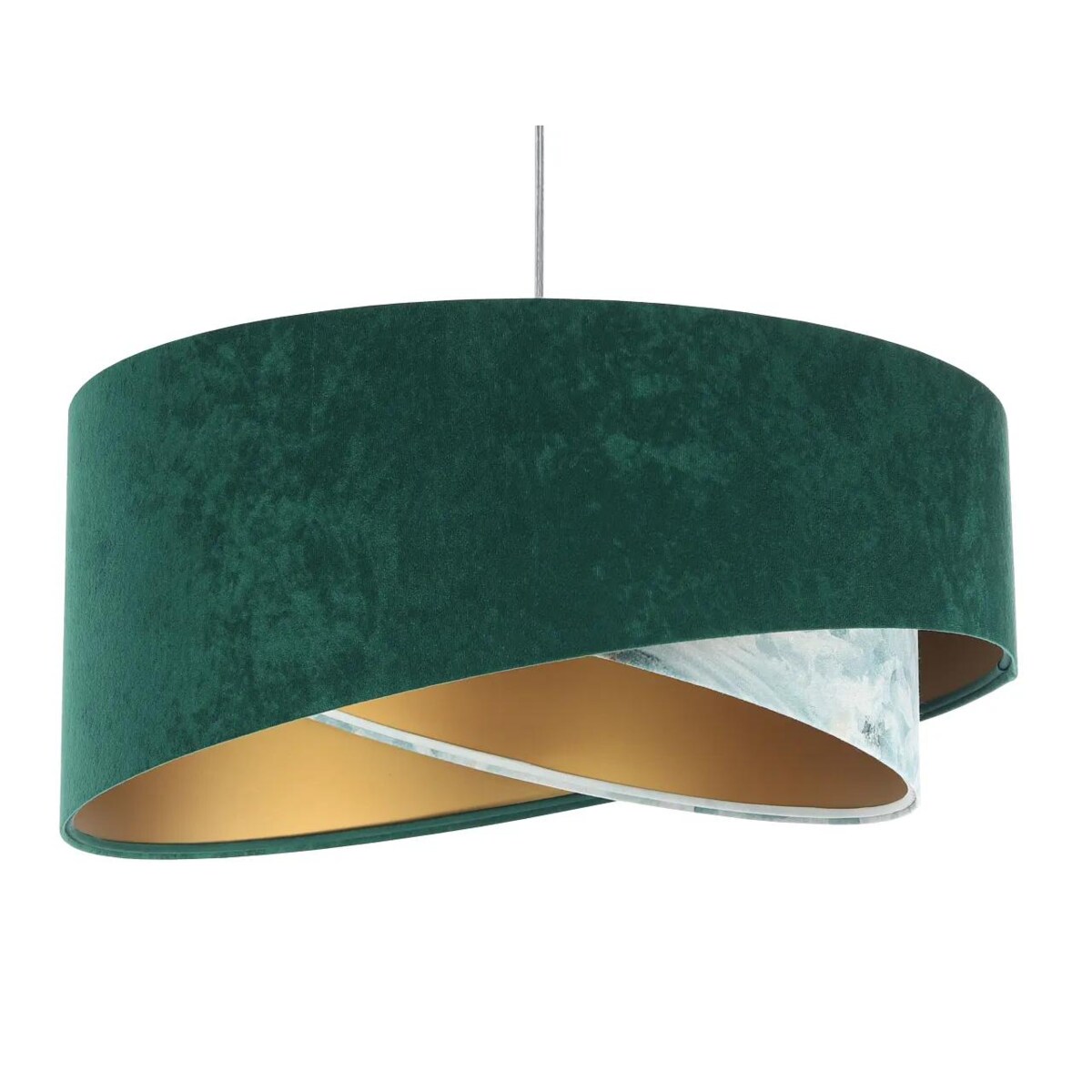 Lampa wisząca MALACHITE zielona/złota
