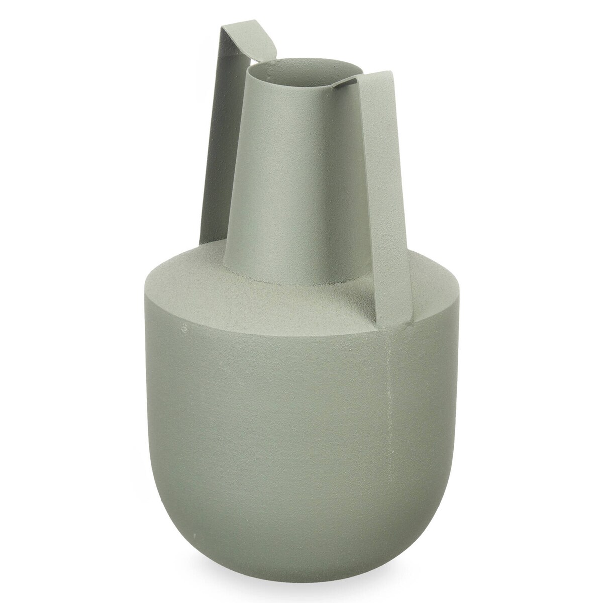 Wazon metalowy w pastelowym kolorze z uchwytami, 21 cm