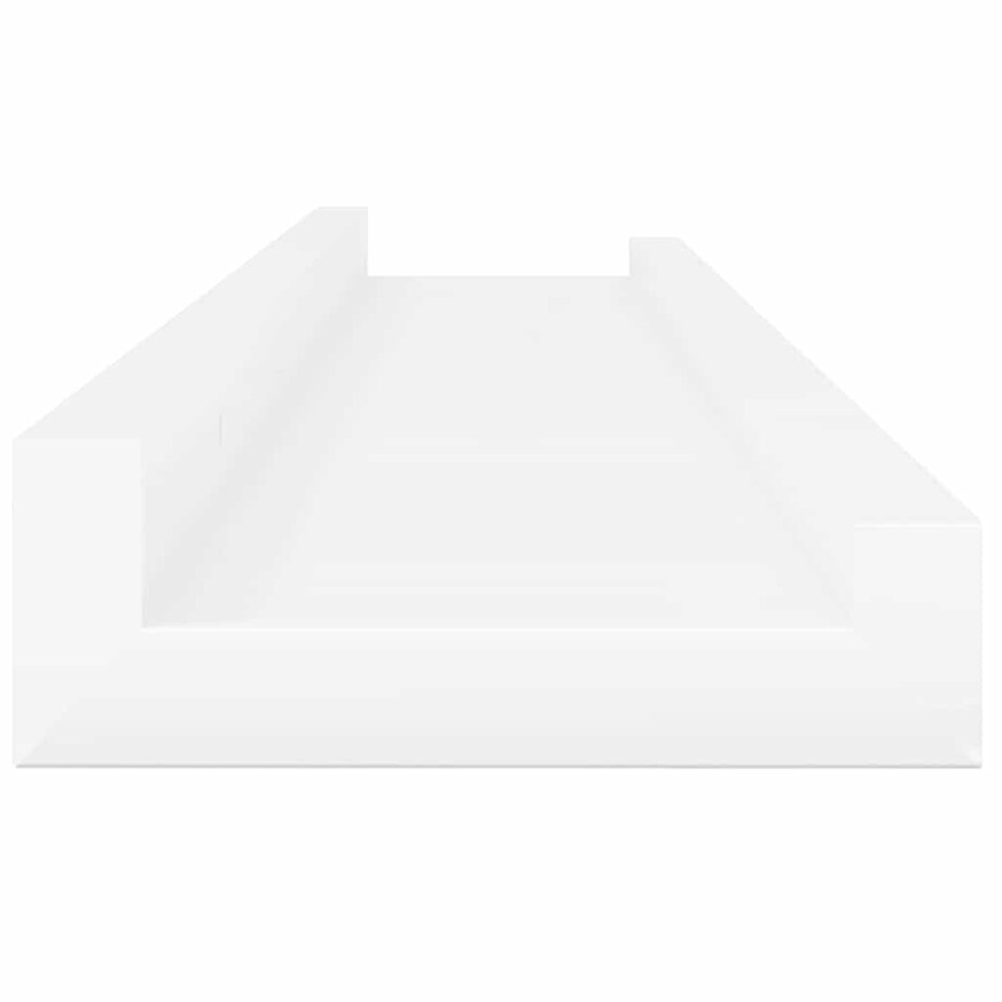 vidaXL Półki ścienne, 2 szt., wysoki połysk, białe, 60x9x3 cm