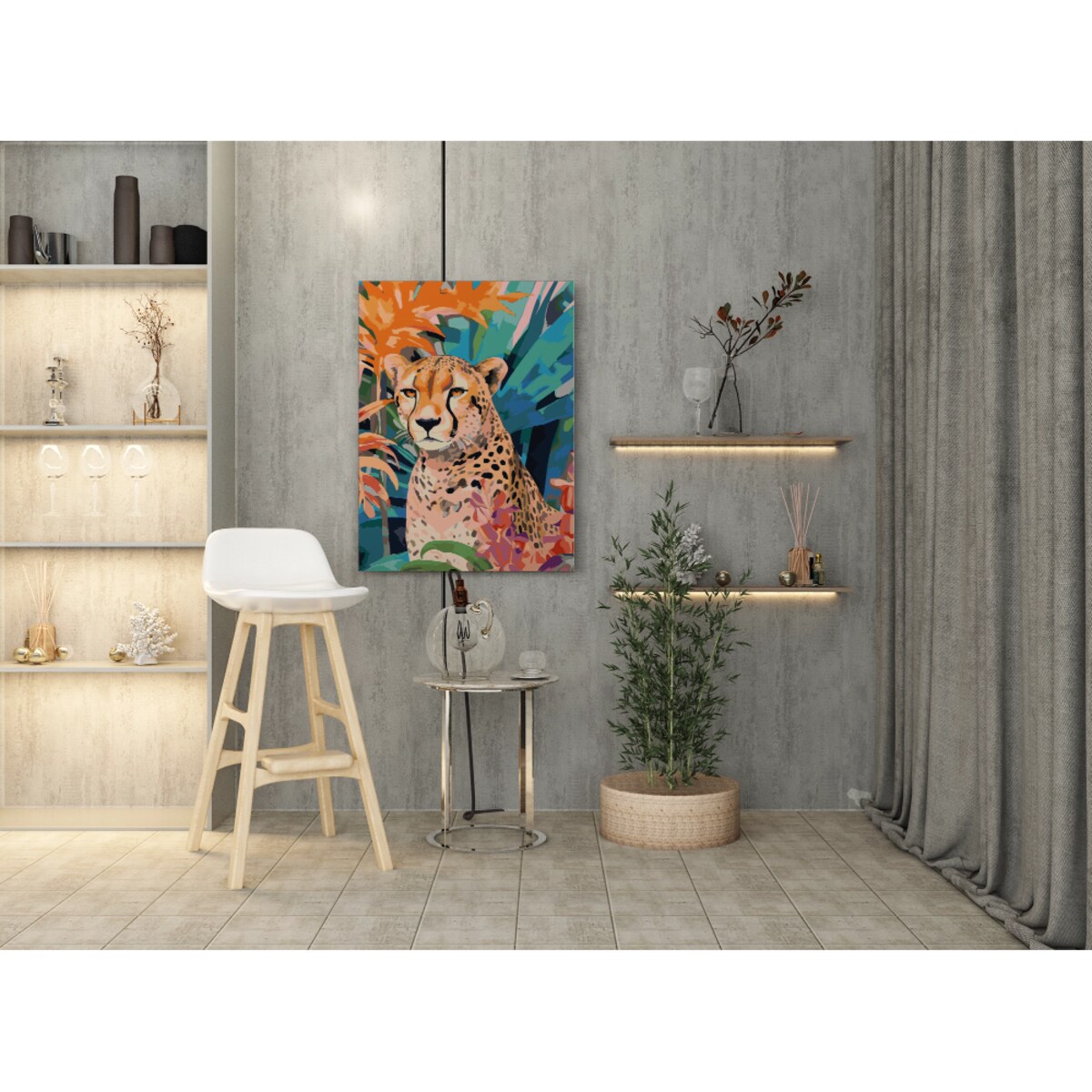 Malowanie po numerach, zestaw DIY – PANTERA 50x70 cm- Produkt PL