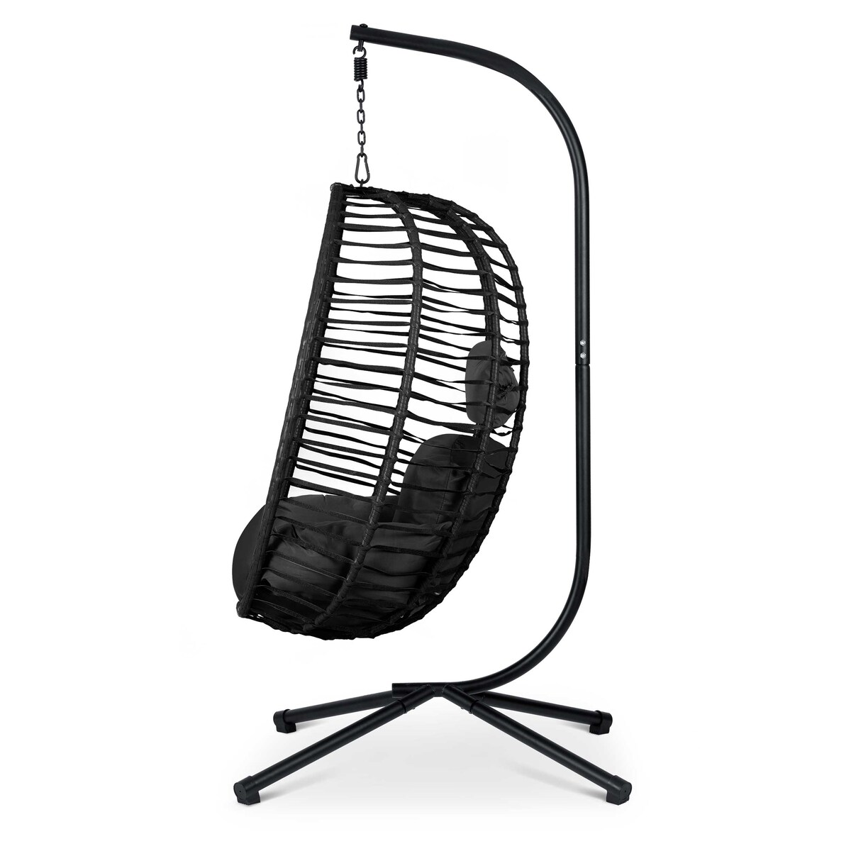 Fotel ogrodowy wiszący huśtawka kosz składany Sofotel Toskana czarny