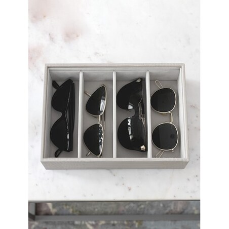 Pudełko na okulary Stackers Croc 4 komorowe putty