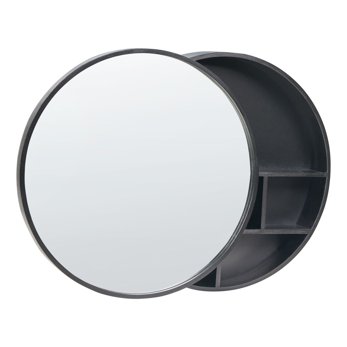 Szafka wisząca łazienkowa z lustrem UCAYALI 50 cm 50 cm Czarny