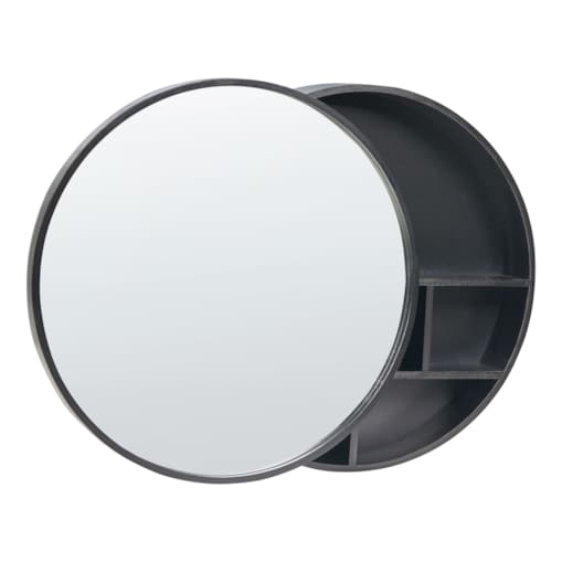 Szafka wisząca łazienkowa z lustrem UCAYALI 50 cm 50 cm Czarny