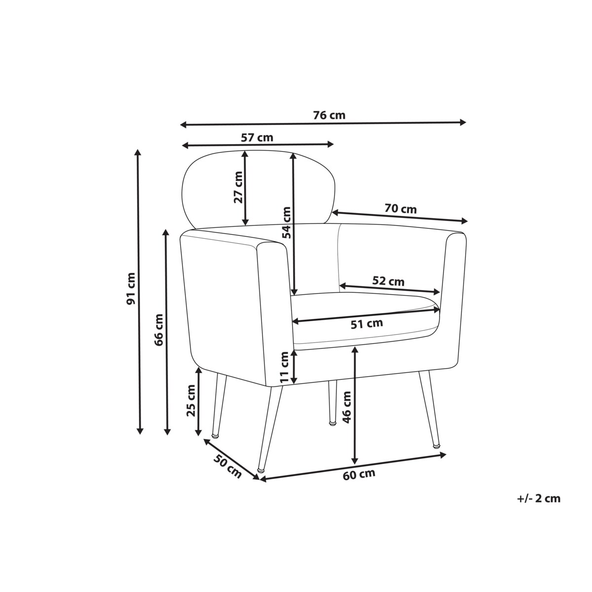 Fotel jasnoszary SOBY