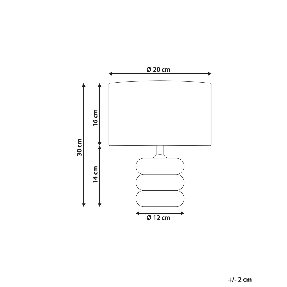 Lampa stołowa BETWA Drewno mango Jasnobrązowy