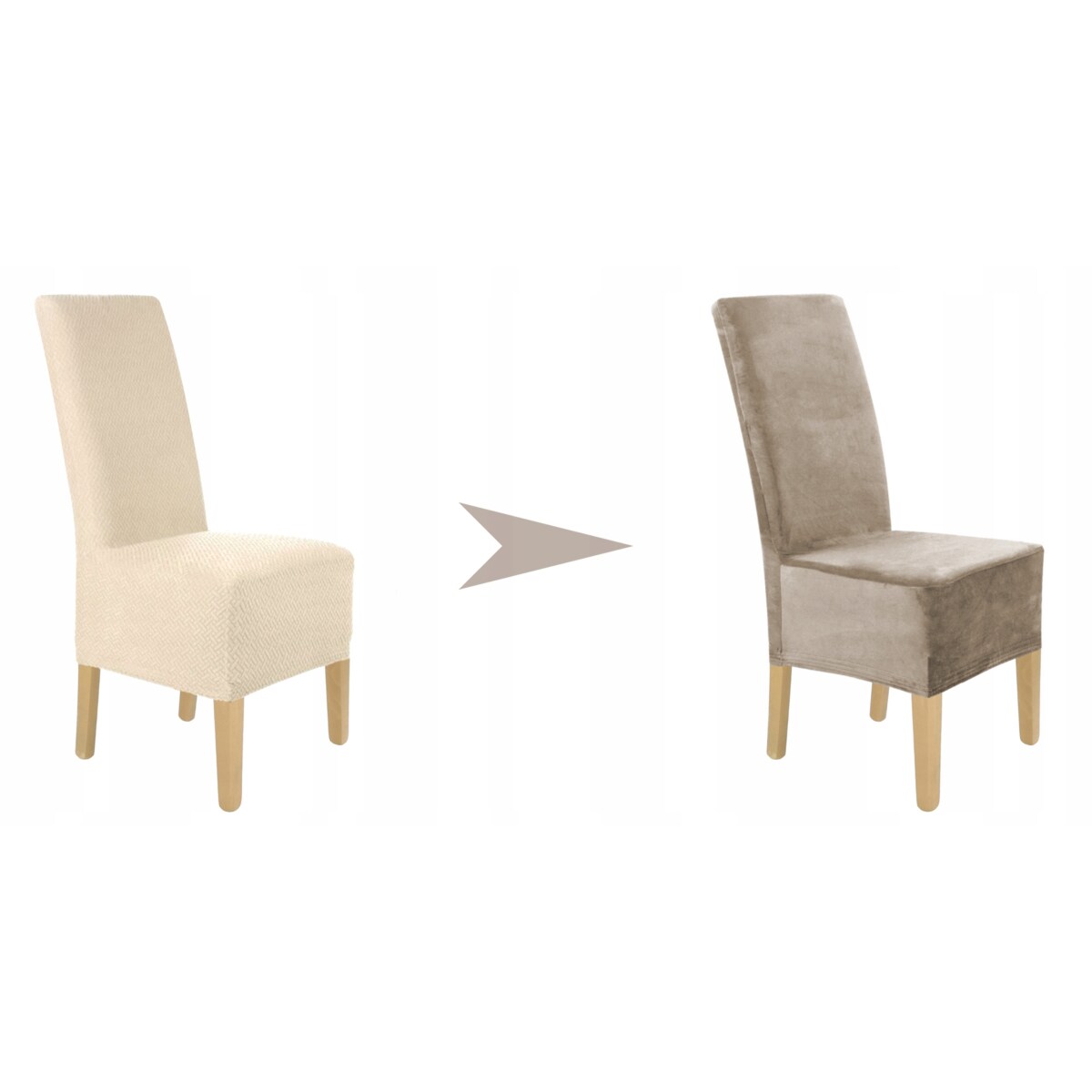 POKROWIEC NA KRZESŁO XXL BEŻ CAPPUCCINO WELUR ELASTYCZNY [21RD]