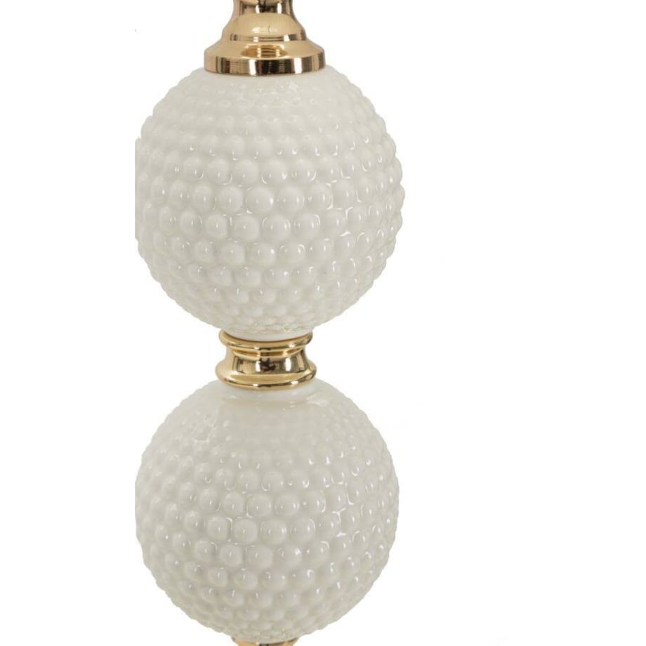 Lampa stołowa ceramiczna, złota Amalfi