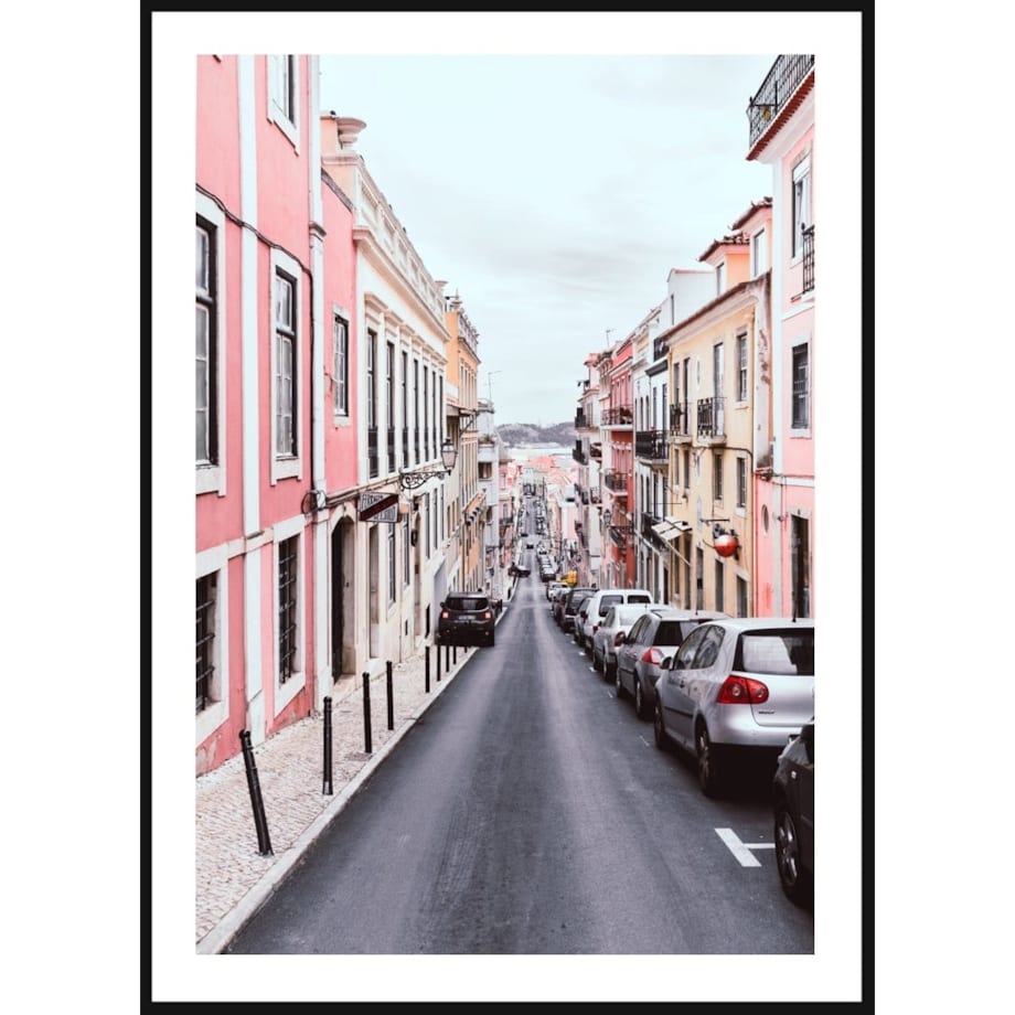 Poster Story, Plakat, Obraz - Różowa Uliczka, wymiary 42 x 60 cm