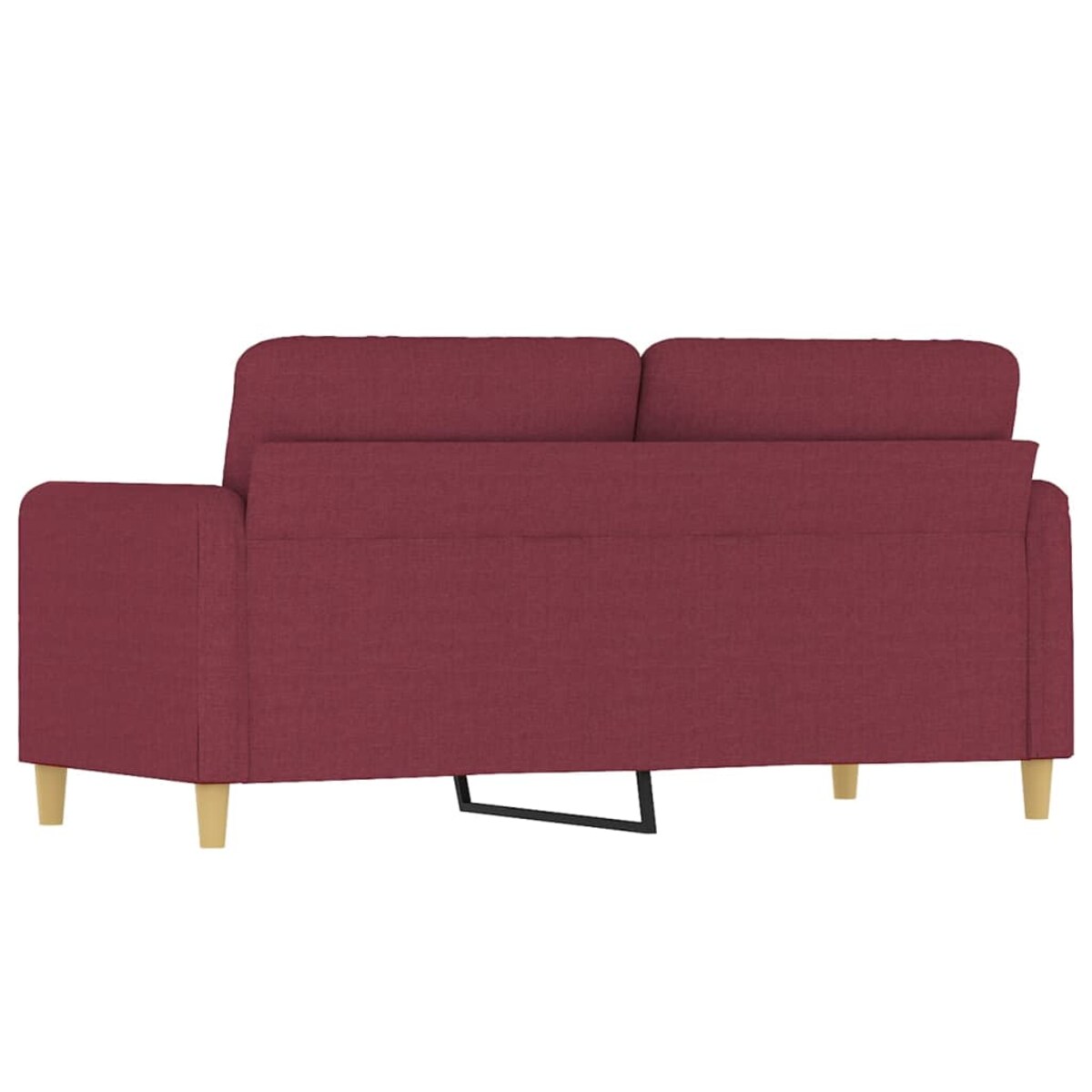 vidaXL Sofa 2-osobowa, winna czerwień, 140 cm, tapicerowana tkaniną