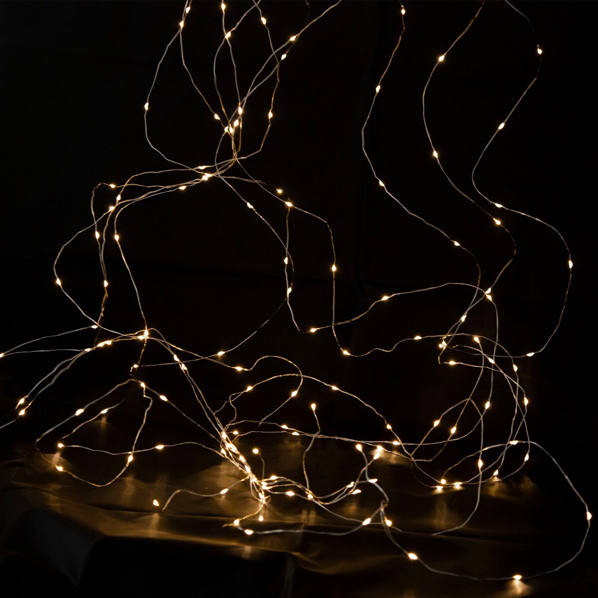 Lampki Kurtyna Druciki 200 Led 10X200Cm Ozdoba Wisząca Na Okno Ciepły Biały