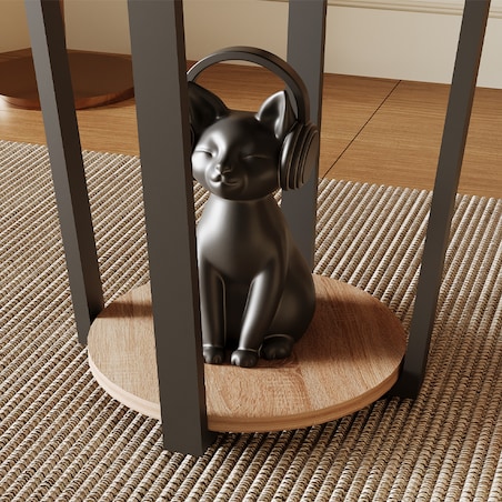 Stolik kawowy ława jasny brąz nowoczesny loft industrialny do salonu 50 cm