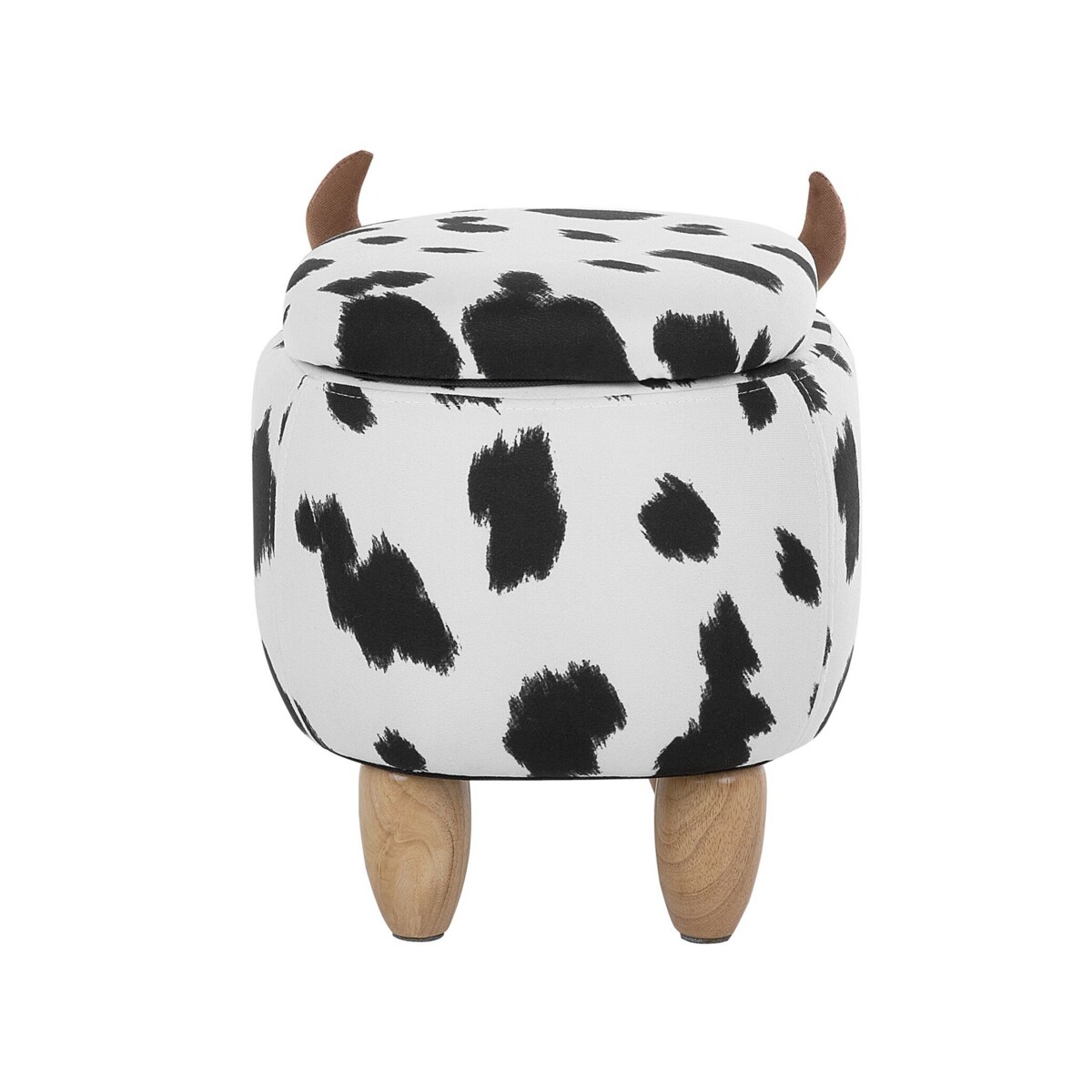 Pufa zwierzak ze schowkiem czarno-biała COW