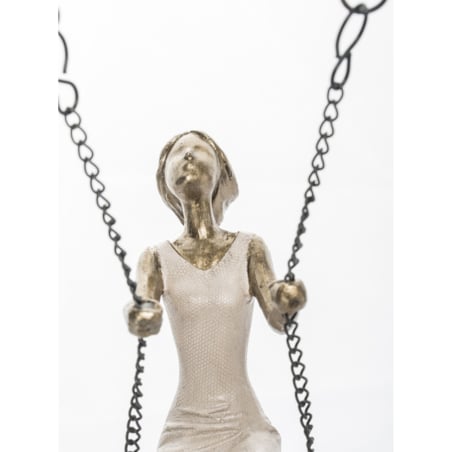 Dekoracja - Dziewczyna na huśtawce 25,5x15x20 cm SWING
