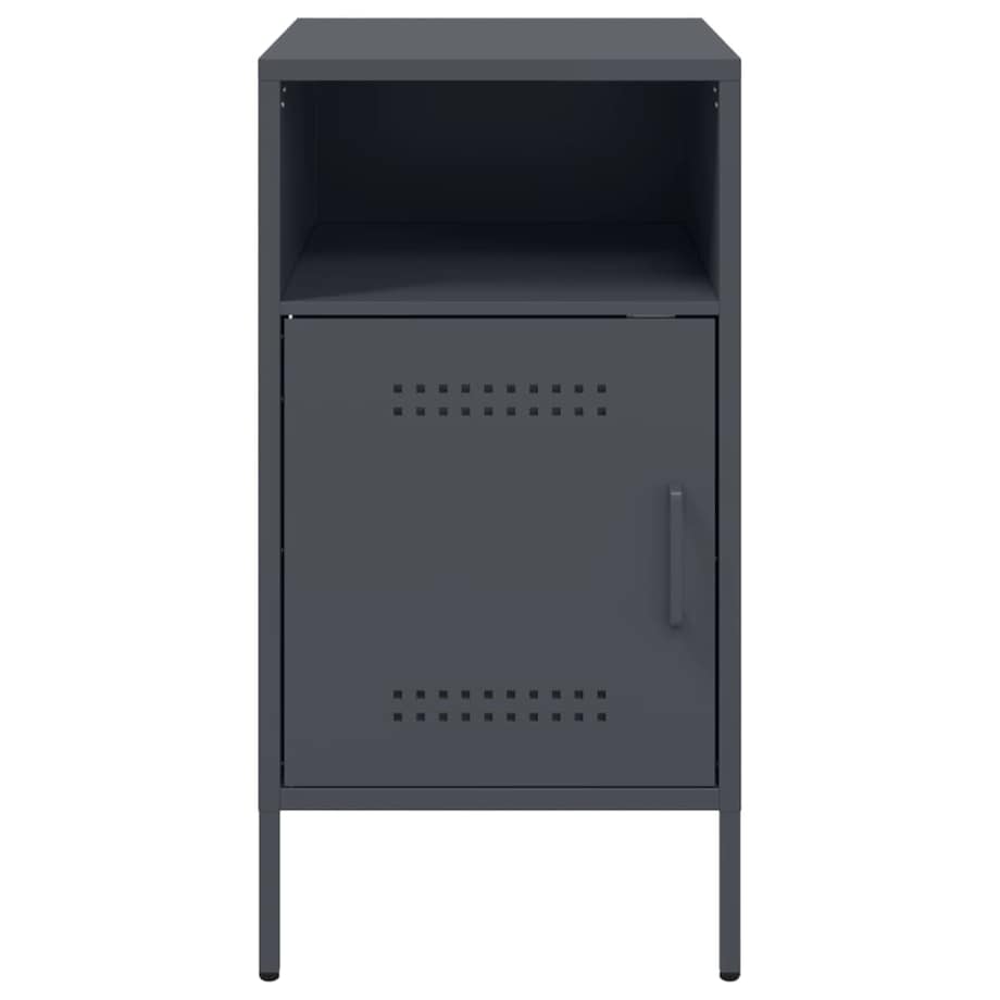 vidaXL Szafka nocna, antracyt, 36x39x68 cm, stal