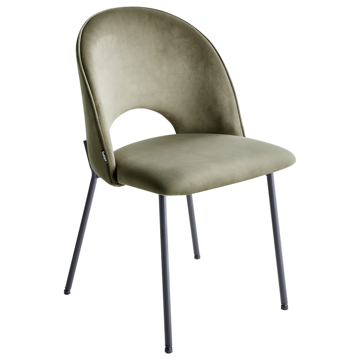 Krzesło do jadalni COVELO Welur Ciemnozielony