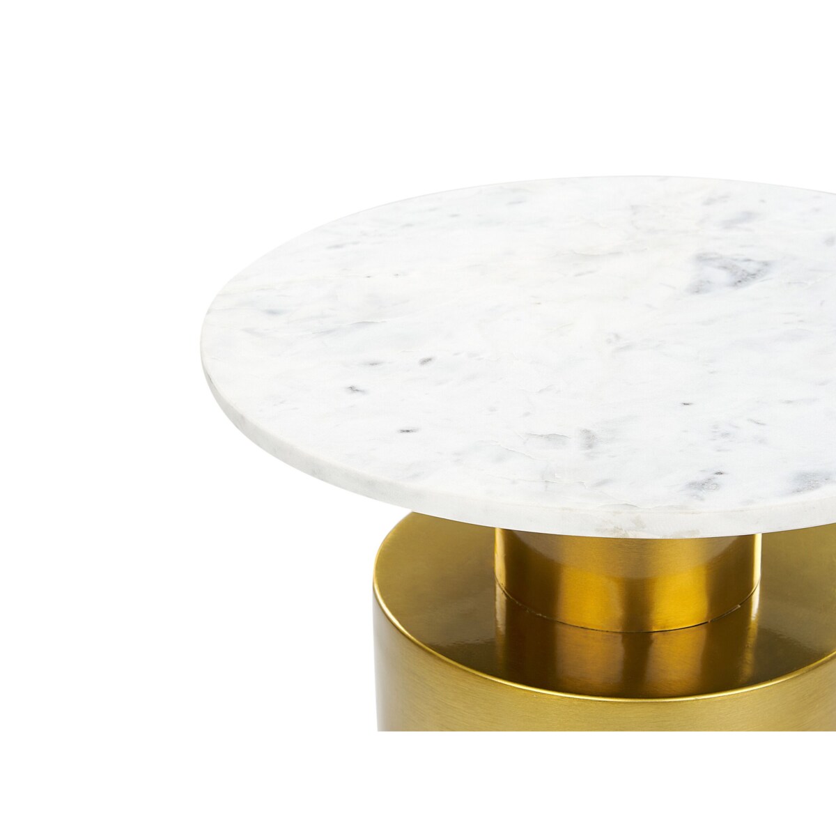 Stolik pomocniczy metalowy złoto-biały ARIAGA