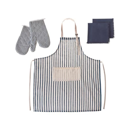 Zestaw tekstyliów kuchennych CUCUMIS Niebieski